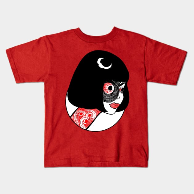 Demon Eye Kids T-Shirt by FUN ART